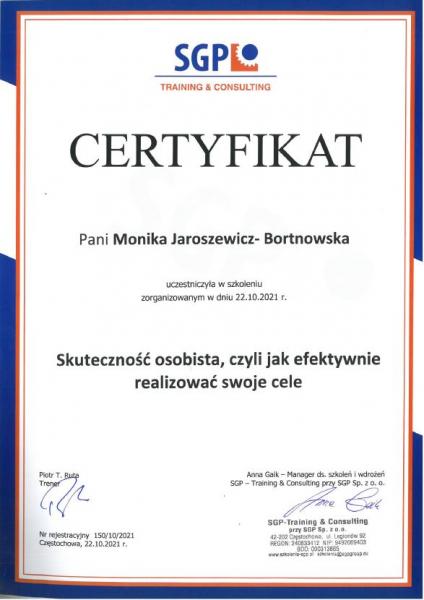 certyfikat szkoleniowy 3 