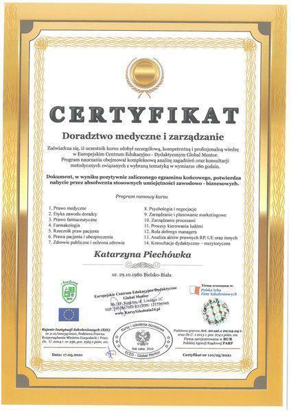 certyfikaty mer 38 