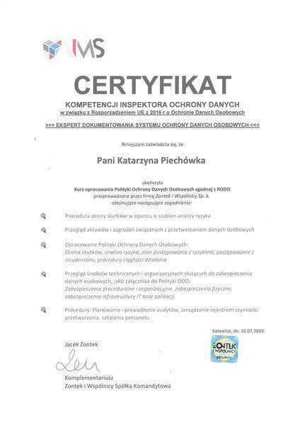 certyfikaty mer 8 