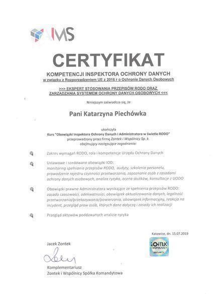 certyfikaty mer 9 